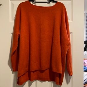 Cashmere orange sweater